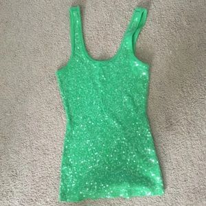Express Sequin Tank Top